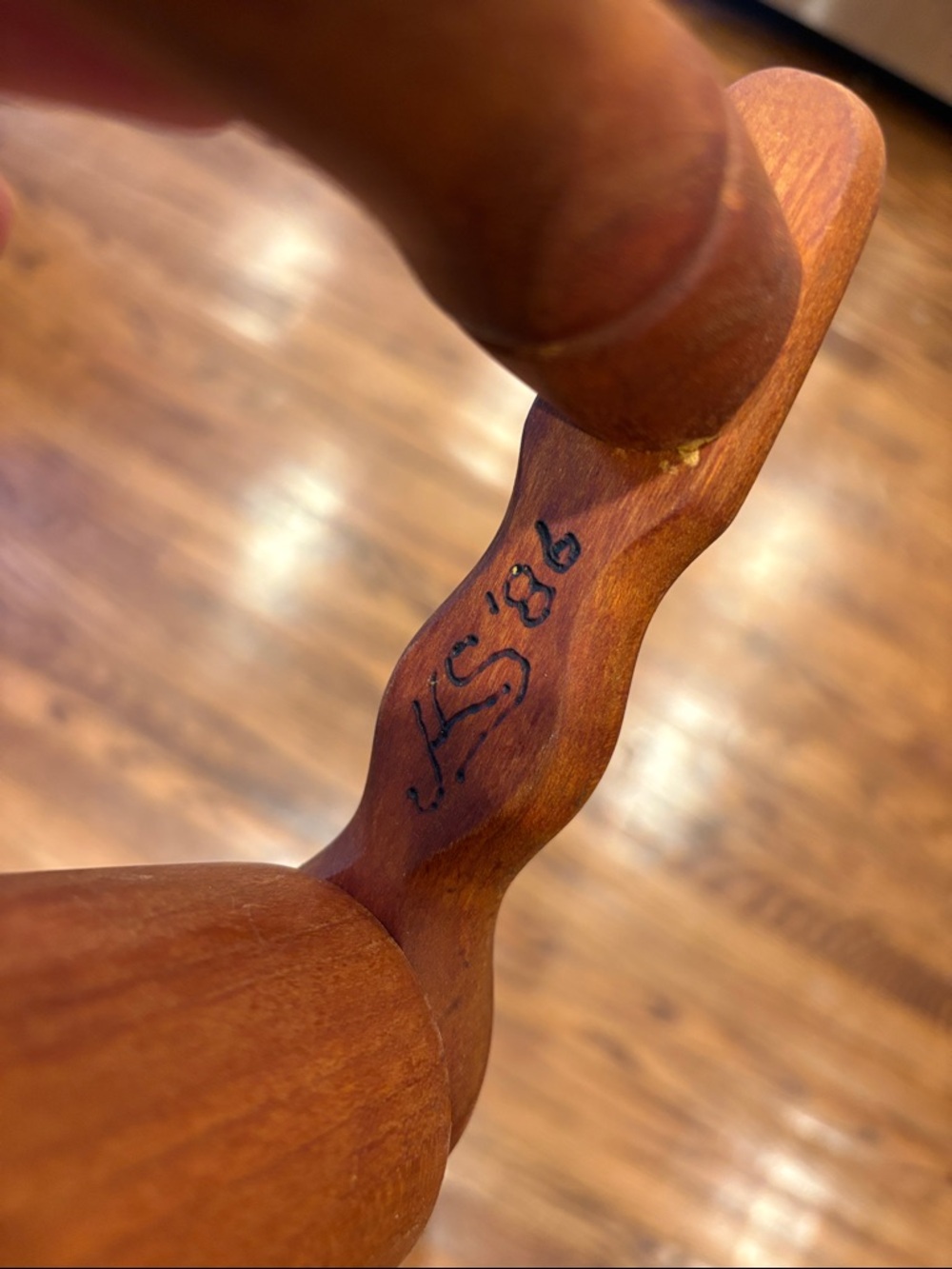 Wooden Rolling Dough Press - Warm Chestnut Finish - Picture 2 of 2